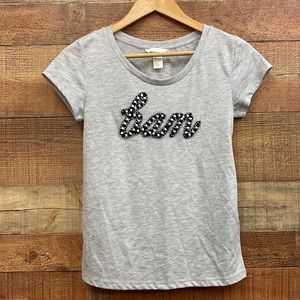 H&M Glam Embellished BAM Tee Shirt
